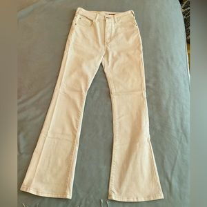 Pilcro THE ICON flare denim in ecru (cream) size 27